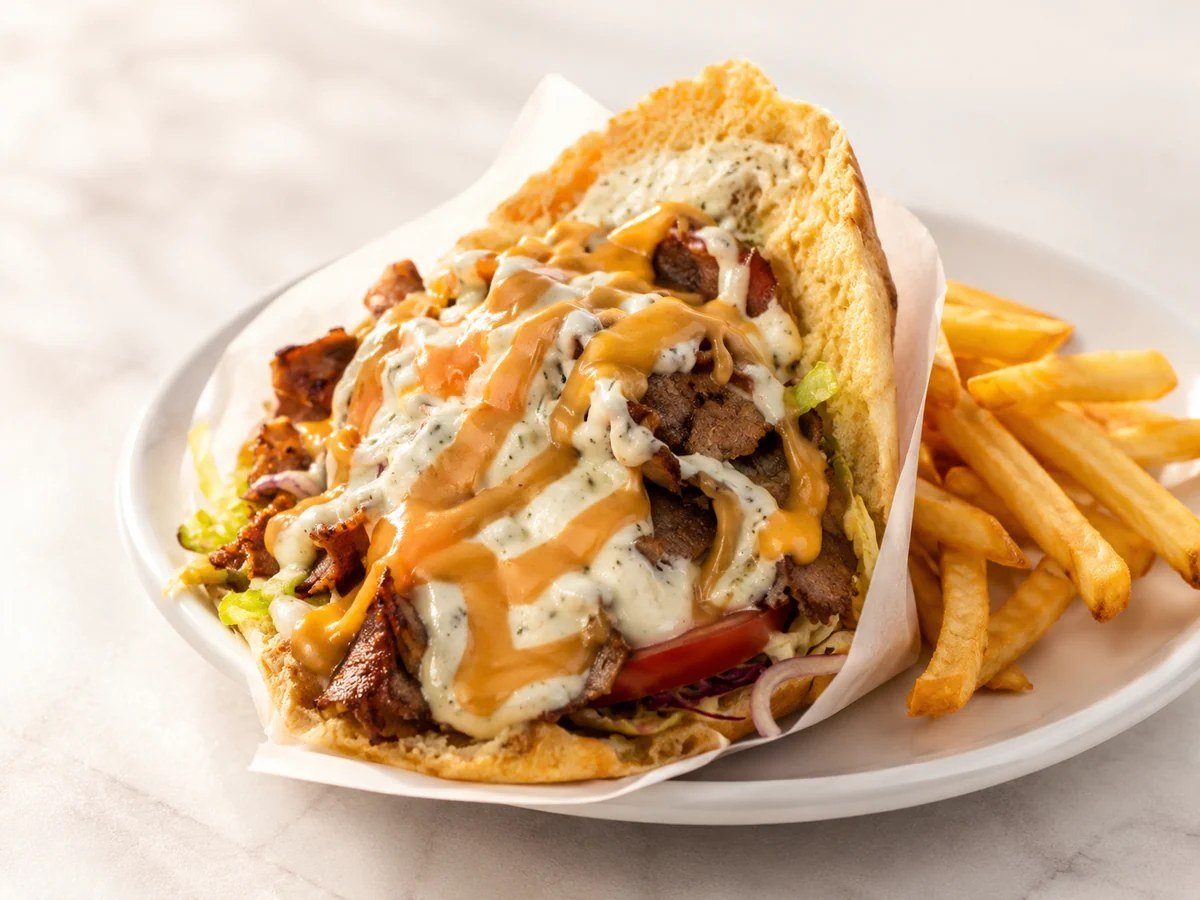German style doner kebab with fries from Wonder of Foods Dunfermline